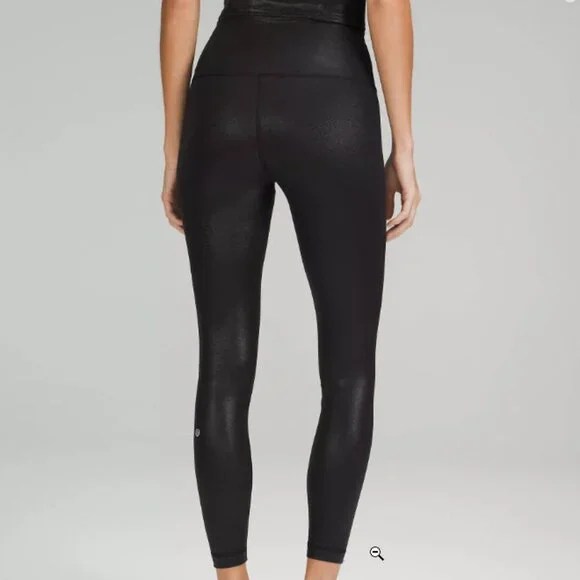 Lululemon Wunder Train HR 28” Special Edition Black Shine Foil - size 6 - Picture 4 of 10